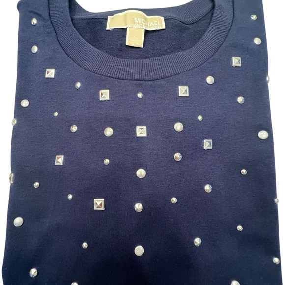 Michael Kors Midnight Blue Top with White Details - Picture 8 of 8